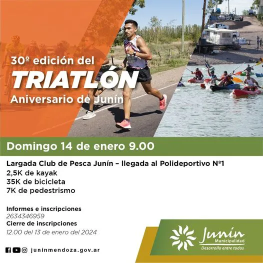 30º edición del Triatlón Aniversario de Junín