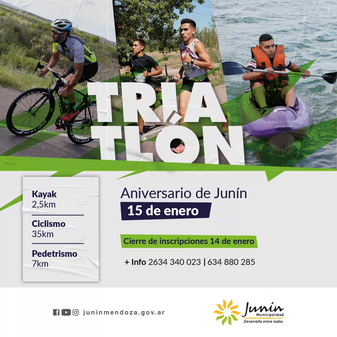 SE VIENE UNA NUEVA EDICIÓN DEL TRIATLÓN ANIVERSARIO DE JUNÍN