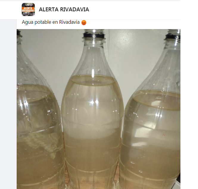 agua potable en rivadavia