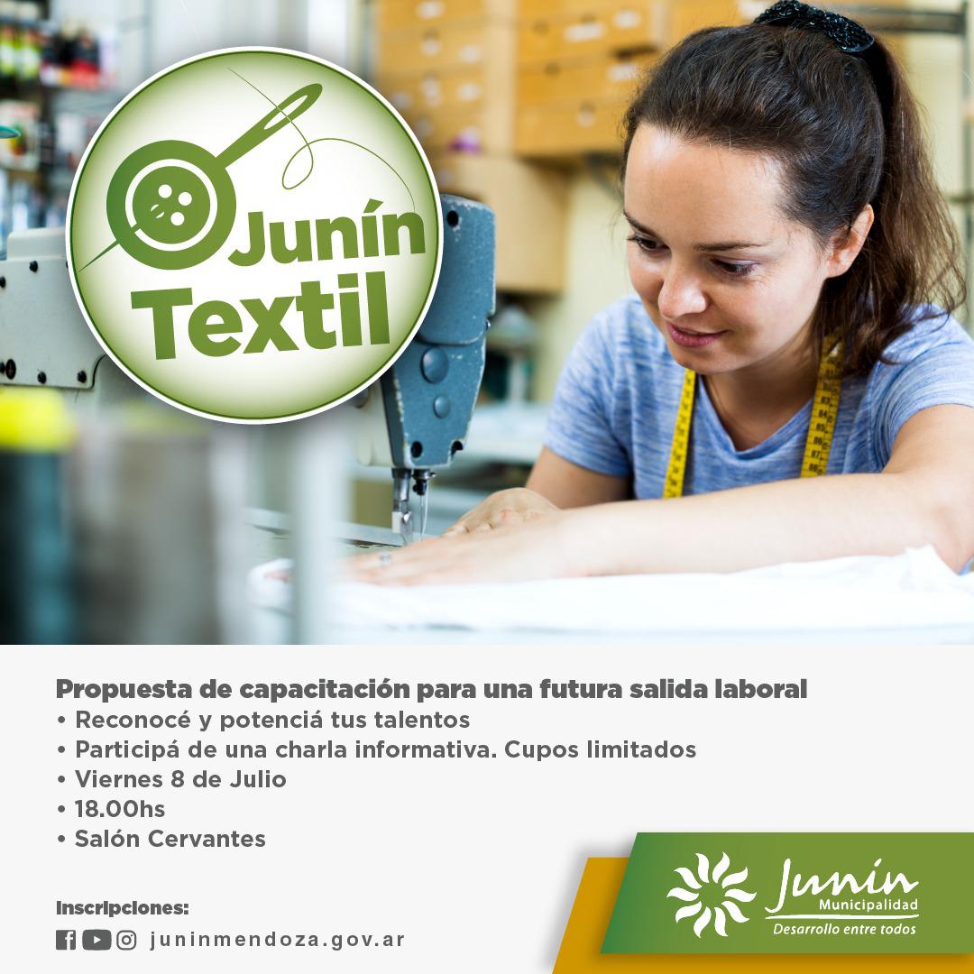 SE REALIZARÁ HOY LA PRIMERA CONVOCATORIA PARA EL PROGRAMA DE CAPACITACIÓN JUNÍN TEXTIL