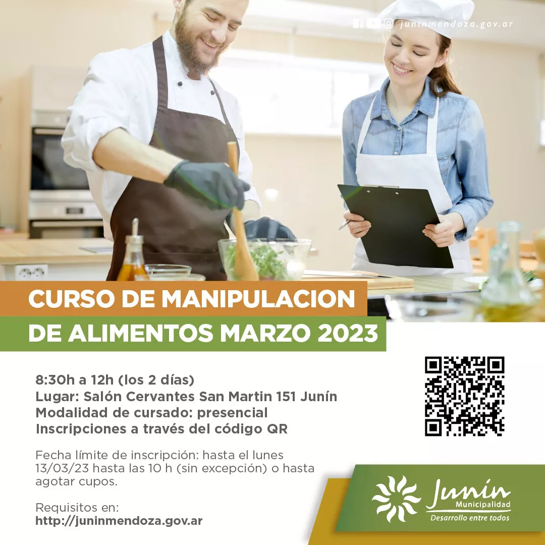 NUEVO CURSO DE MANIPULACIÓN SEGURA DE ALIMENTOS 2023